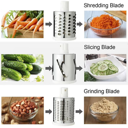 Manual Vegetable Drum Slicer – Multifunctional Round Cutter Kitchen Gadget (Random Color)