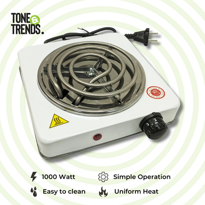 Electric Stove & Hot Plate – Uniform Heating – 1000W