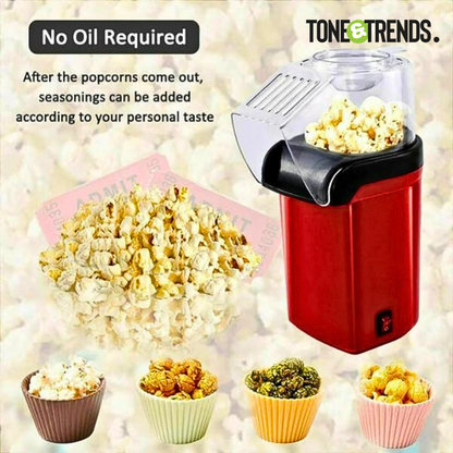 Retro Hot Air Popcorn Maker | Fast & Healthy Popcorn in Minutes