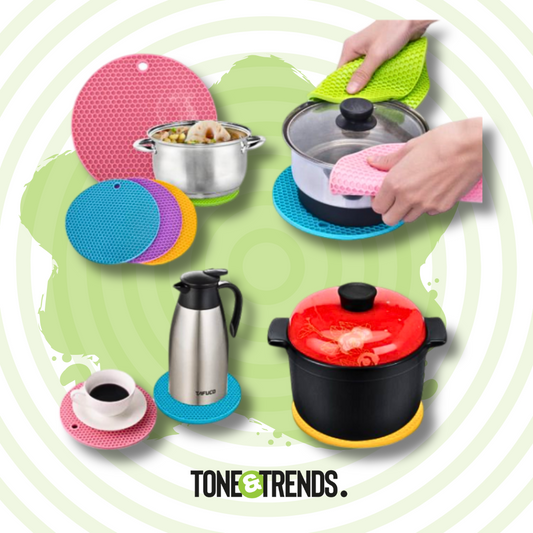 Multifunction Heat-Resistant Silicone Mat – Non-Slip Pot Holder & Table Protector (Random Color)